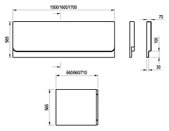 Ravak Фронтальный экран для ванны CHROME 150 – фотография-3